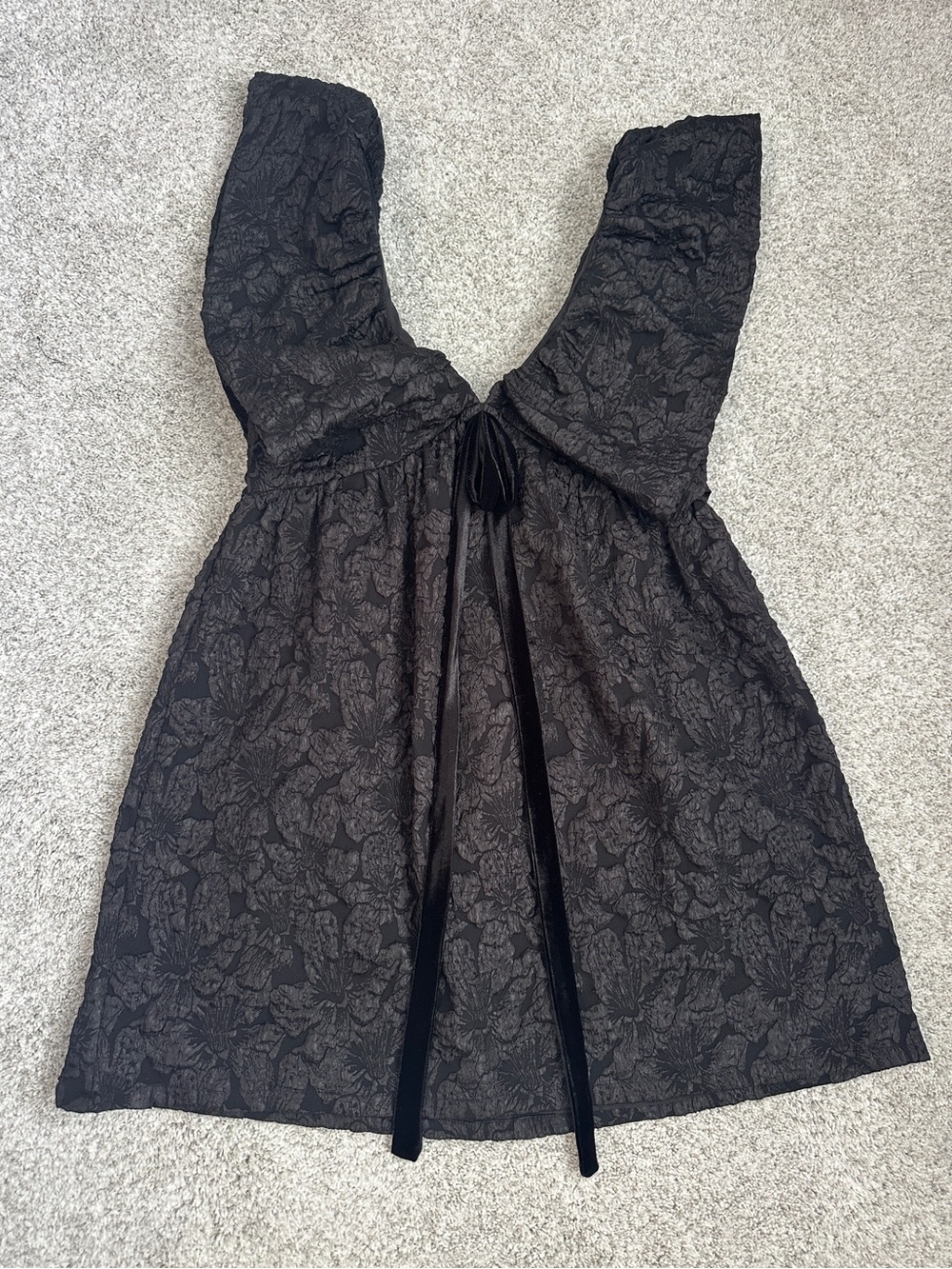 Women’s Black V-Neck Mini Dress